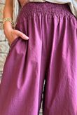 Larc Frill Kick Pant Aubergine